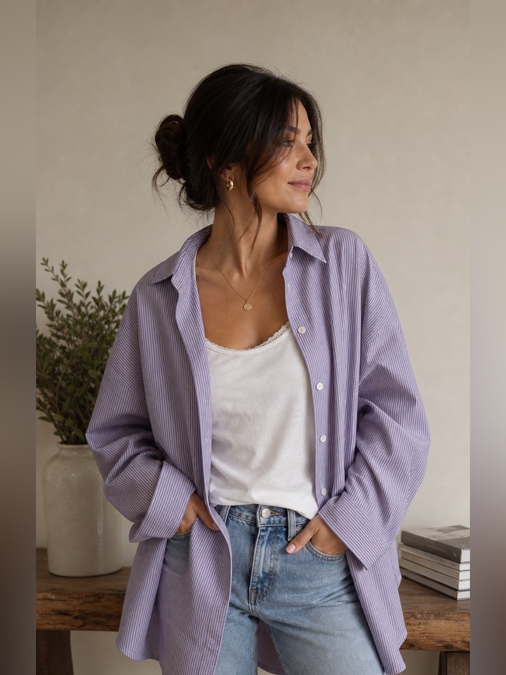 GAP Light Purple Button Down Shirt